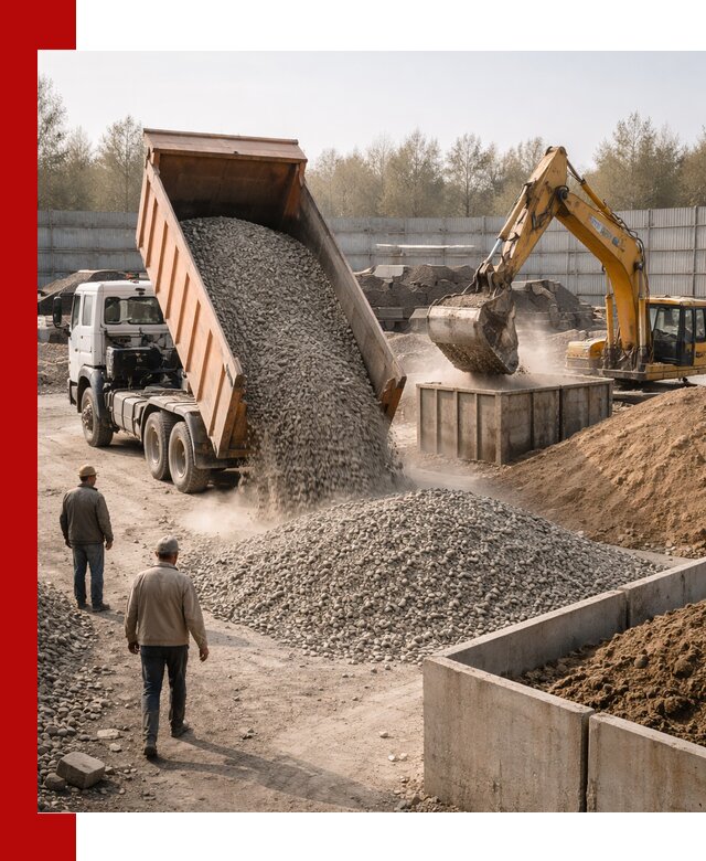 Доставка нерудных материалов с погрузкой и разгрузкой в Невинномысске