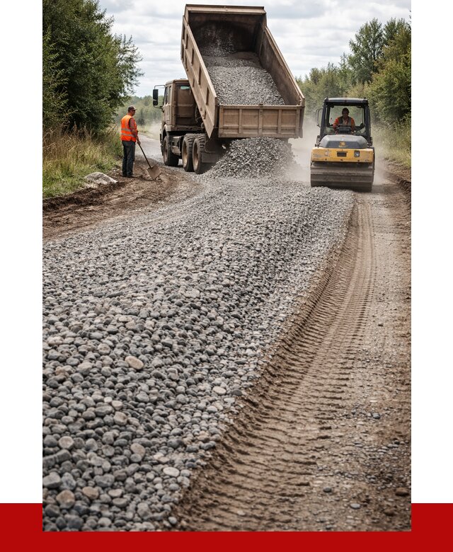 Щебень для отсыпки дороги в Невинномысске от 2762 р. ПРОНЕРУДНвн