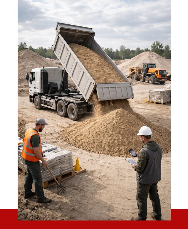 Карьерный песок с доставкой в Невинномысске от 3682 р. ПРОНЕРУДНвн