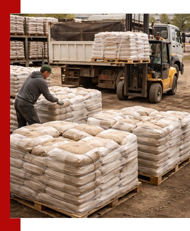 Карьерный песок в мешках с доставкой в Невинномысске