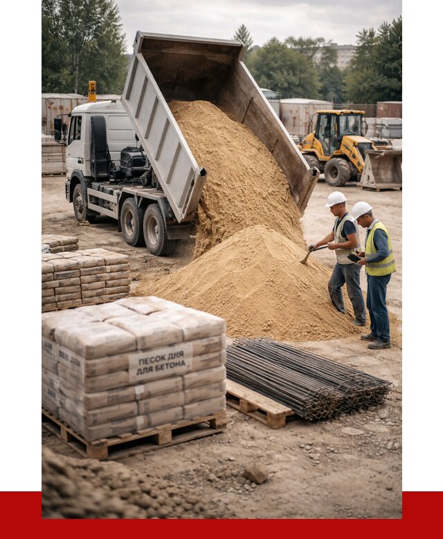 Песок для бетона в Невинномысске от 2557 р. с доставкой, ПРОНЕРУДНвн