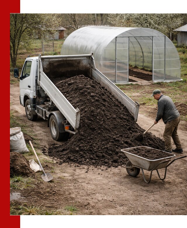 Чернозем для теплицы с доставкой в Невинномысске