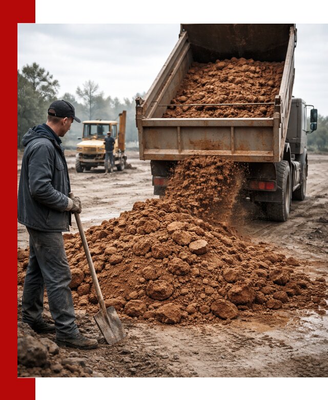Глина для засыпки в Невинномысске с доставкой самосвалами