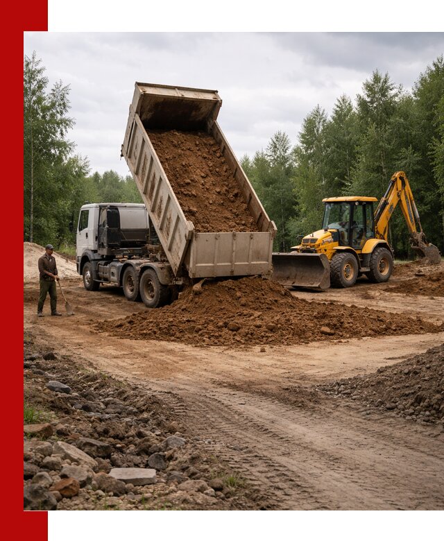Доставка суглинка самосвалами в Невинномысске подсыпка и планировка