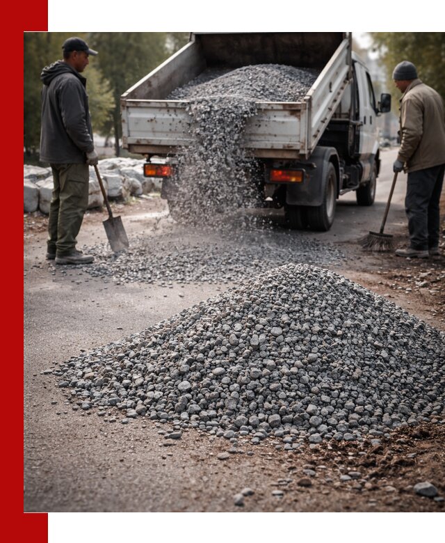 Гранитная крошка для посыпки дорог и тротуаров в Невинномысске