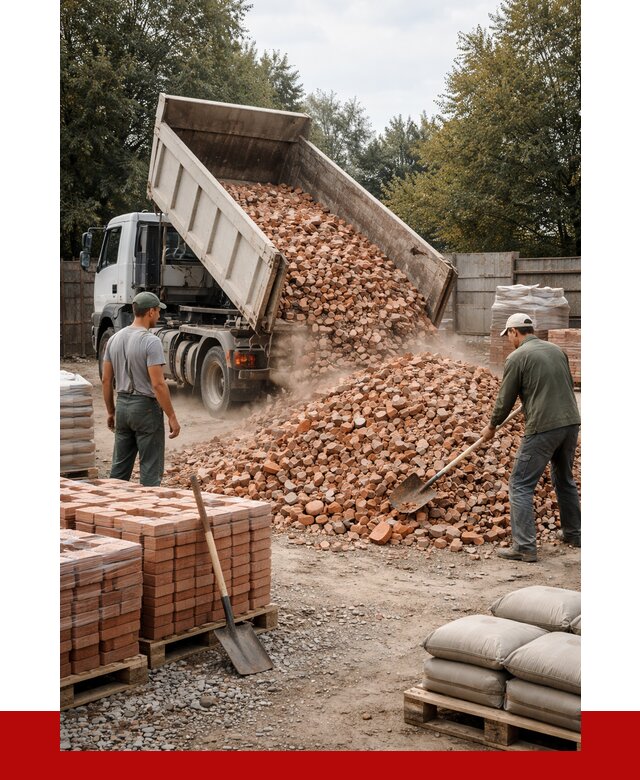 Бой кирпича в Невинномысске с доставкой от 4296 руб/куб | ПРОНЕРУДНвн