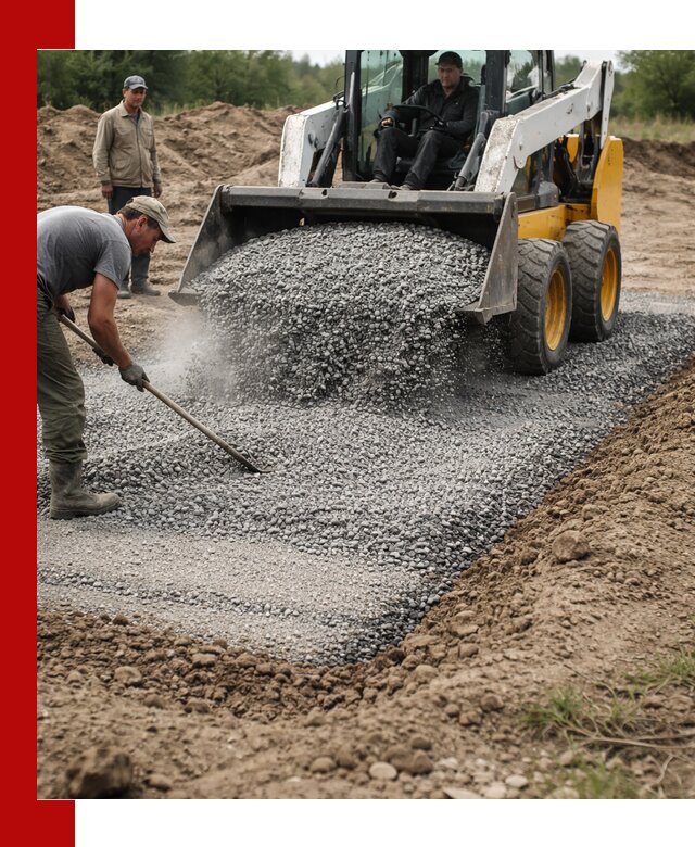 Устройство щебеночной подушки в Невинномысске для дорог и фундаментов